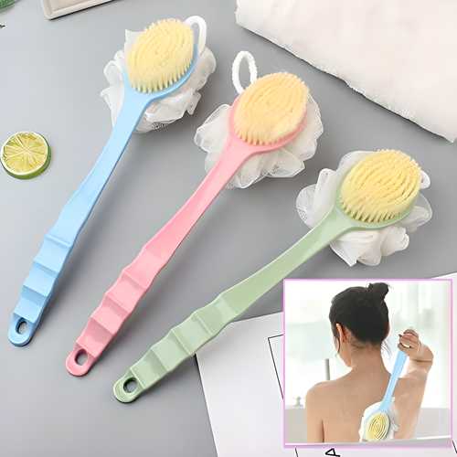 Arcreactor Zone 2-in-1 Bath Brush & Exfoliating Loofah | Stress Relief, Smooth Skin & Easy Back Scrubbing